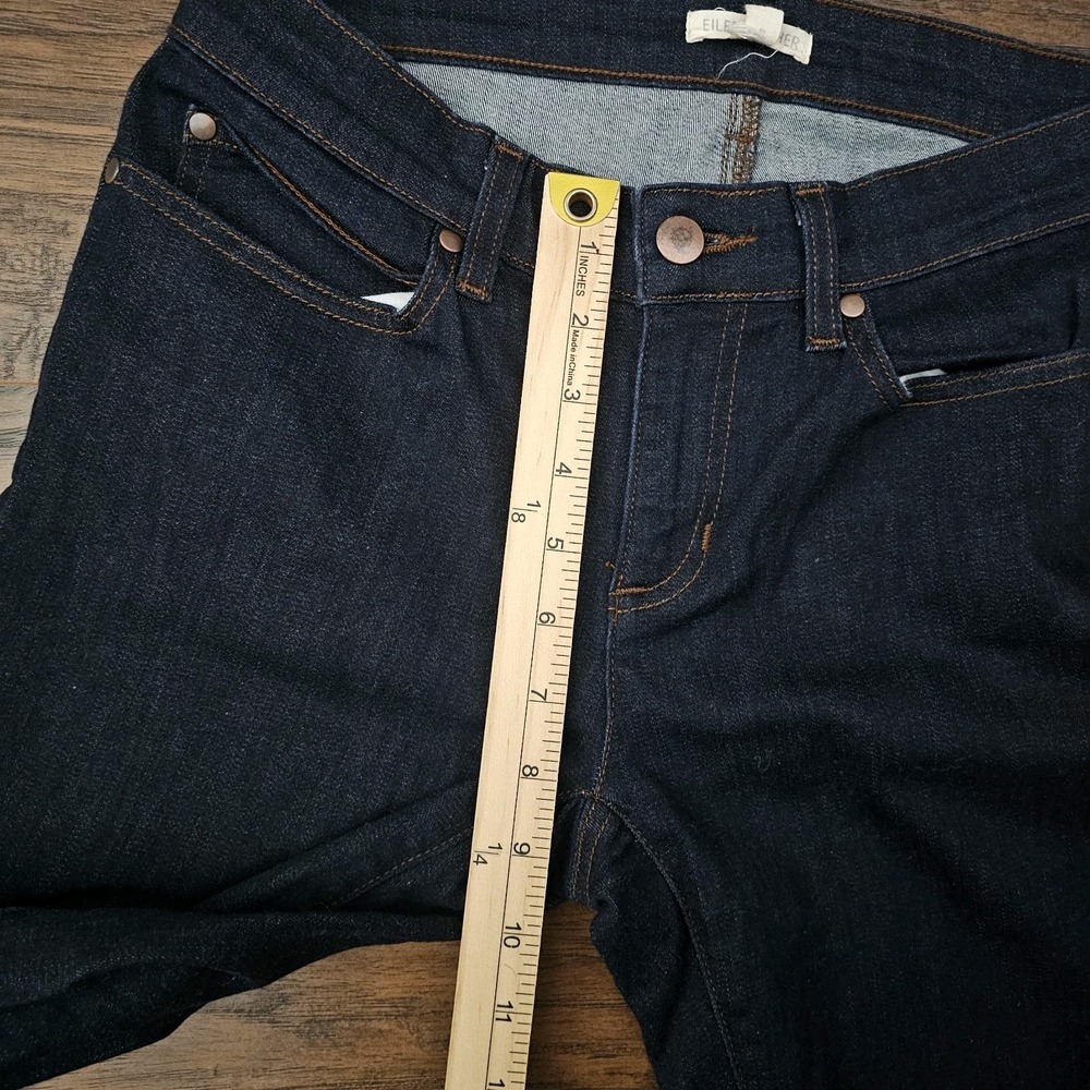 EILEEN FISHER Organic Cotton Stretch Skinny Soft Denim Blue Jeans Size 6 Petite - Picture 4 of 8